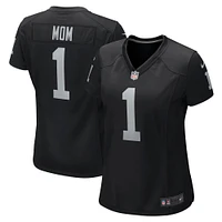 Maillot de match Nike numéro 1 Mom noir des Las Vegas Raiders pour femme