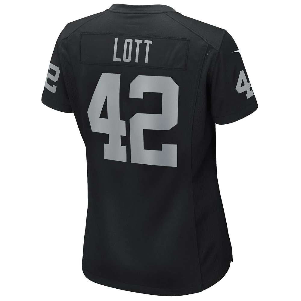 Women's Nike Ronnie Lott Black Las Vegas Raiders Game Retired Player Jersey