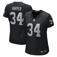 Maillot de match Nike Thomas Harper noir pour femme des Las Vegas Raiders