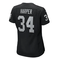 Maillot de match Nike Thomas Harper noir pour femme des Las Vegas Raiders