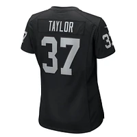 Maillot de match Nike Trey Taylor noir pour femme des Las Vegas Raiders