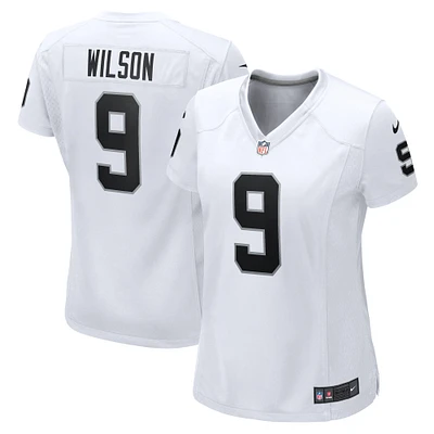 Maillot de match l'équipe Nike Tyree Wilson pour femmes, blanc, Las Vegas Raiders