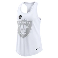 Women's Nike White Las Vegas Raiders Tri-Blend Racerback Scoop Neck Tank Top