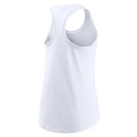 Women's Nike White Las Vegas Raiders Tri-Blend Racerback Scoop Neck Tank Top