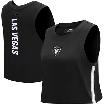 Débardeur court classique Pro Standard noir Las Vegas Raiders Ombre Wordmark pour femmes