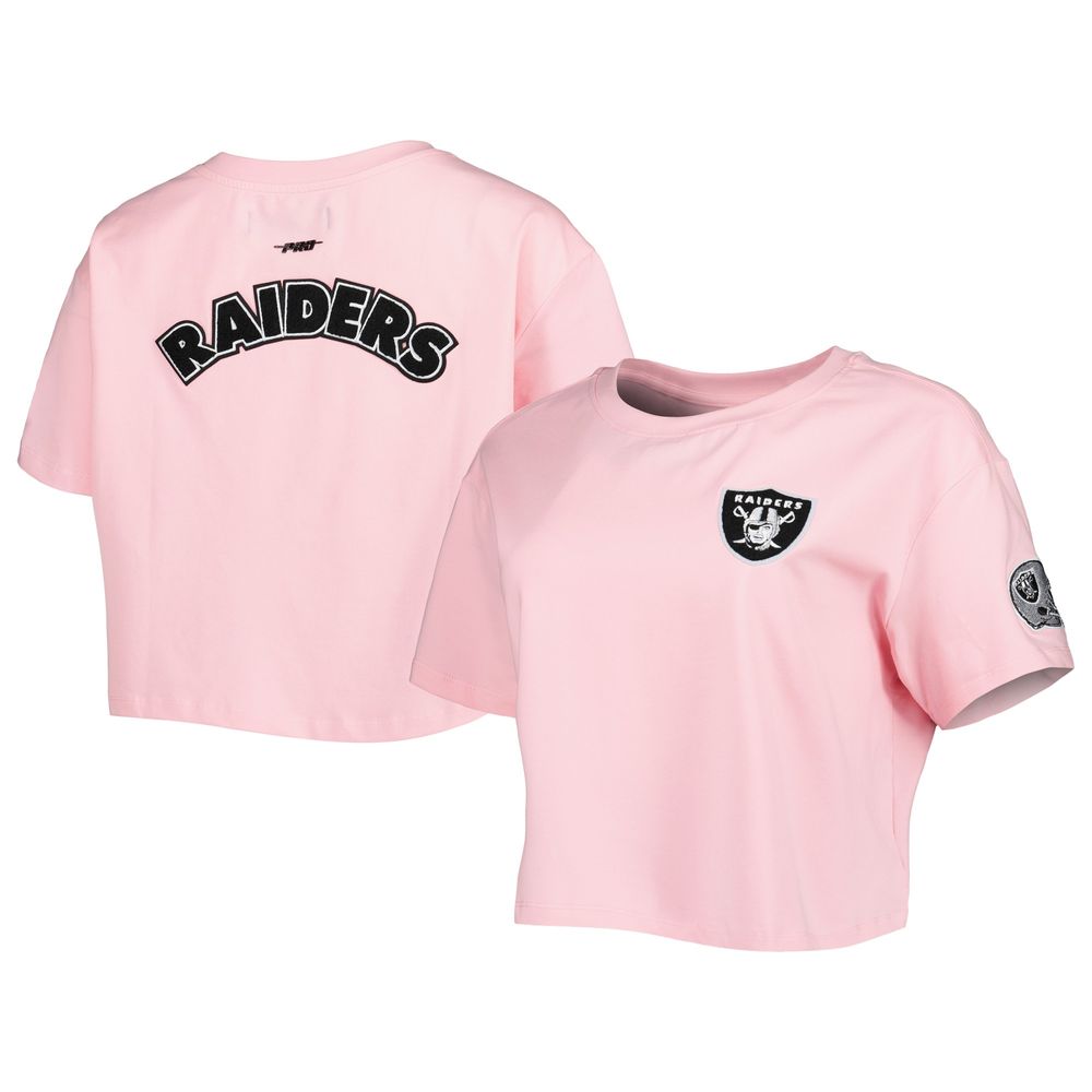 Pro Standard Women's Pro Standard Pink Las Vegas Raiders Cropped Boxy T- Shirt
