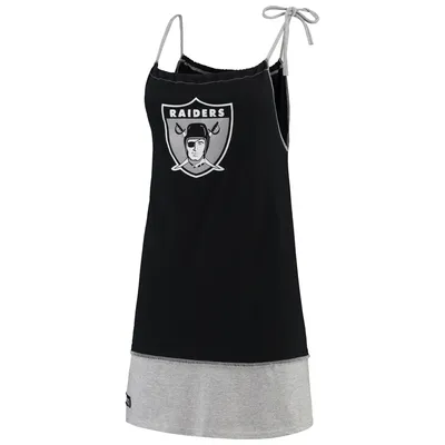 Las Vegas Raiders Refried Apparel Sustainable Split T-Shirt -  Black/Heathered Gray