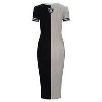 Robe Colleen argentée/noire STAUD pour femme des Las Vegas Raiders