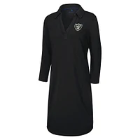 Women's Tommy Bahama Black Las Vegas Raiders Ashby Isles Three-Quarter Length Sleeve Pullover
 Jersey Dress