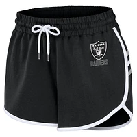 Short à ourlet noir Las Vegas Raiders pour femme WEAR by Erin Andrews