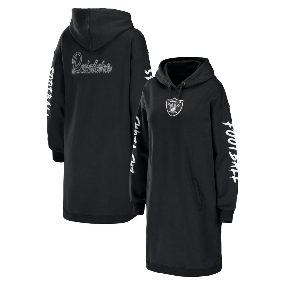 Women's WEAR by Erin Andrews Black Las Vegas Raiders Hoodie Dress