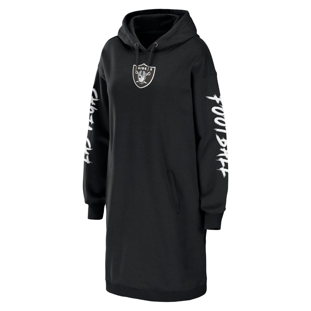 Women's WEAR by Erin Andrews Black Las Vegas Raiders Hoodie Dress