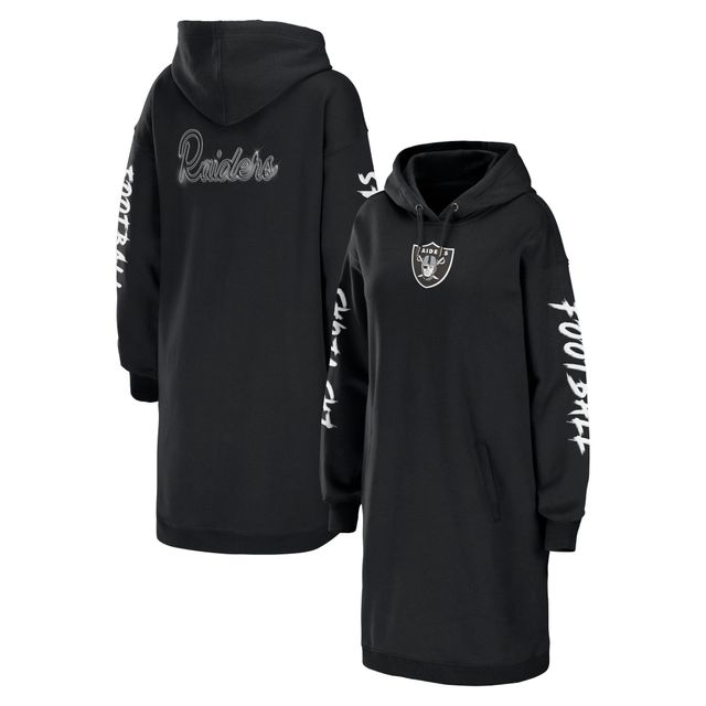 Robe noire à capuche WEAR by Erin Andrews Las Vegas Raiders pour femme