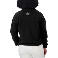 Women's WEAR by Erin Andrews Black Las Vegas Raiders Polar Fleece Half-Zip Jacket