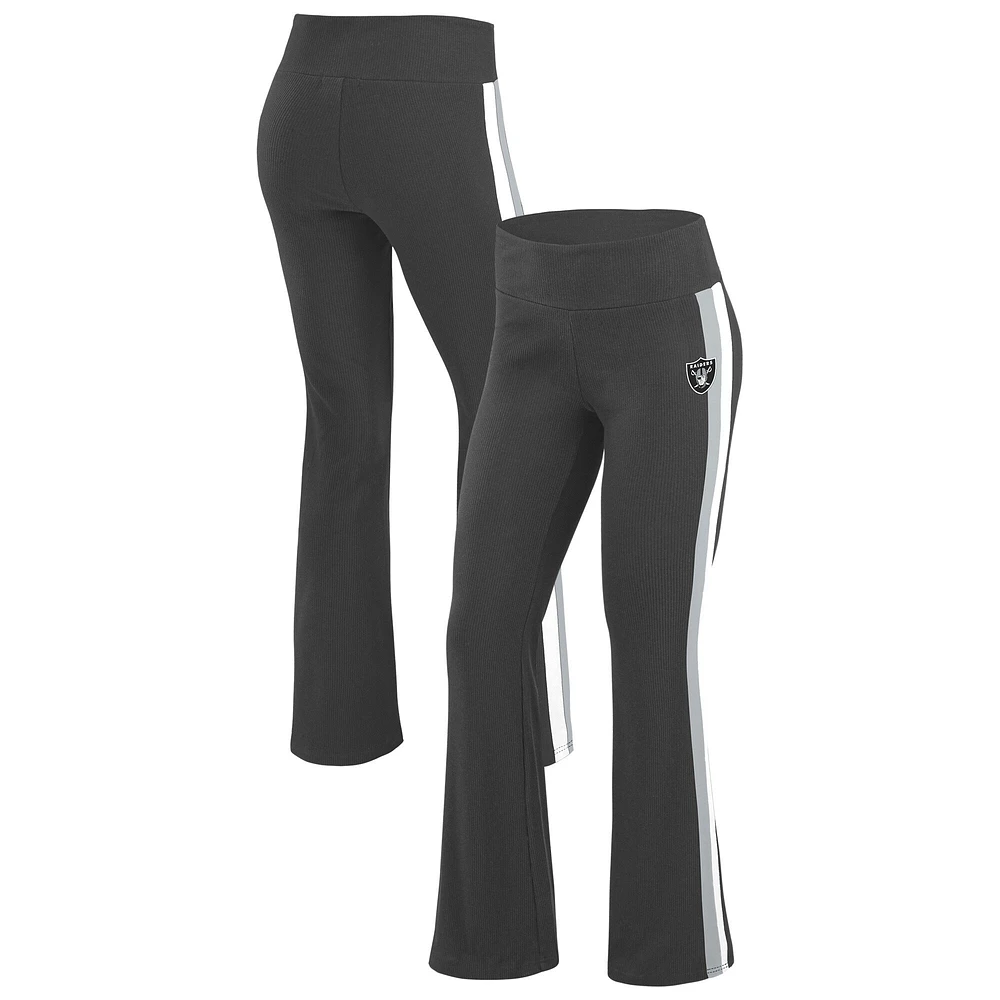 Pantalon de yoga noir Las Vegas Raiders pour femme WEAR by Erin Andrews