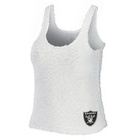 Women's WEAR by Erin Andrews Cream Las Vegas Raiders Plus Cozy Scoop Neck Tank Top & Pants Set