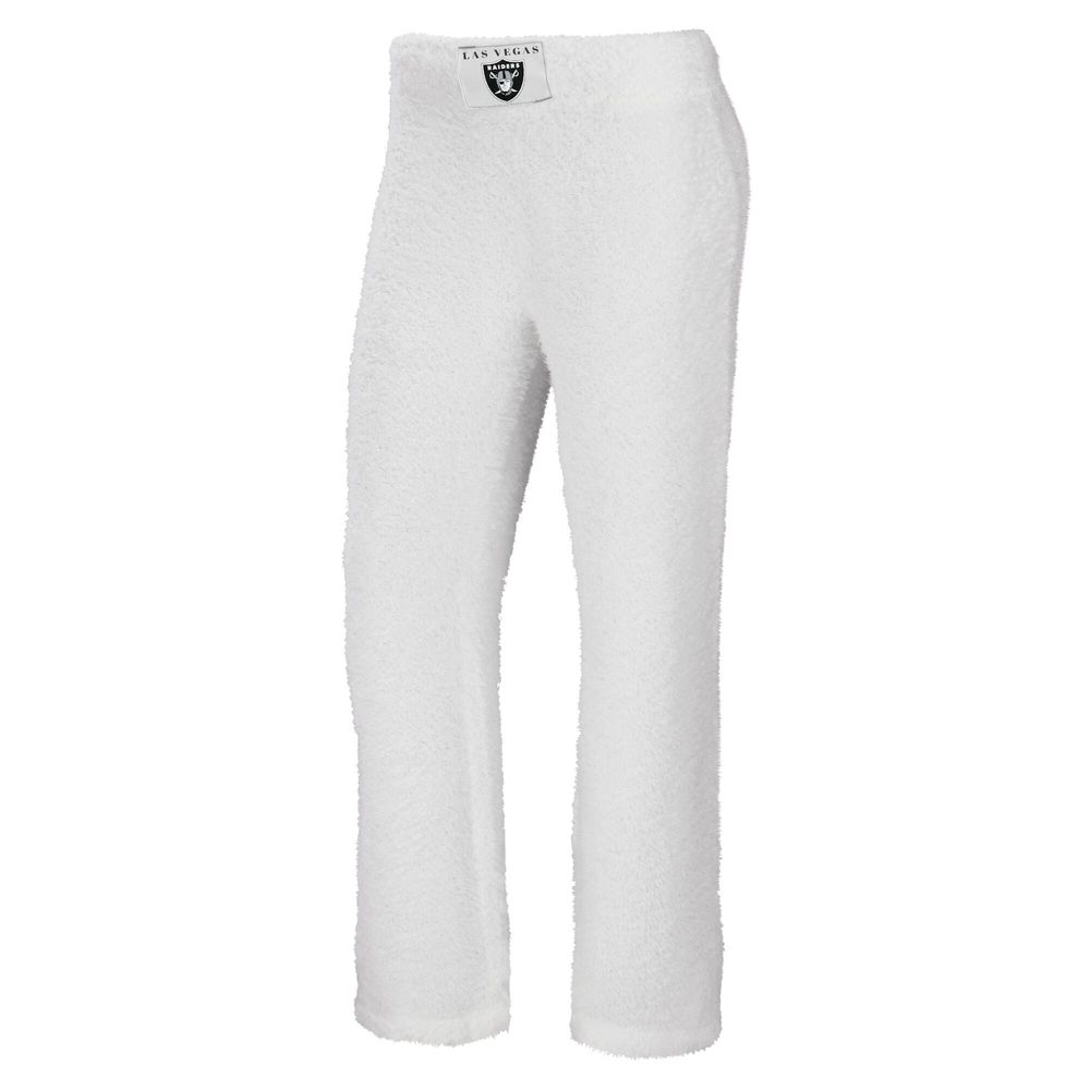 Women's WEAR by Erin Andrews Cream Las Vegas Raiders Plus Cozy Scoop Neck Tank Top & Pants Set