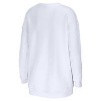 Women's WEAR by Erin Andrews White Las Vegas Raiders Oversized Pullover Sweatshirt