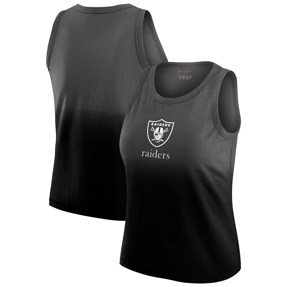 Débardeur noir ombré Las Vegas Raiders pour femme WEAR by Erin Andrews x Gracie Hunt