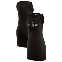 Robe débardeur côtelée noire Las Vegas Raiders pour femme WEAR by Erin Andrews x Gracie Hunt