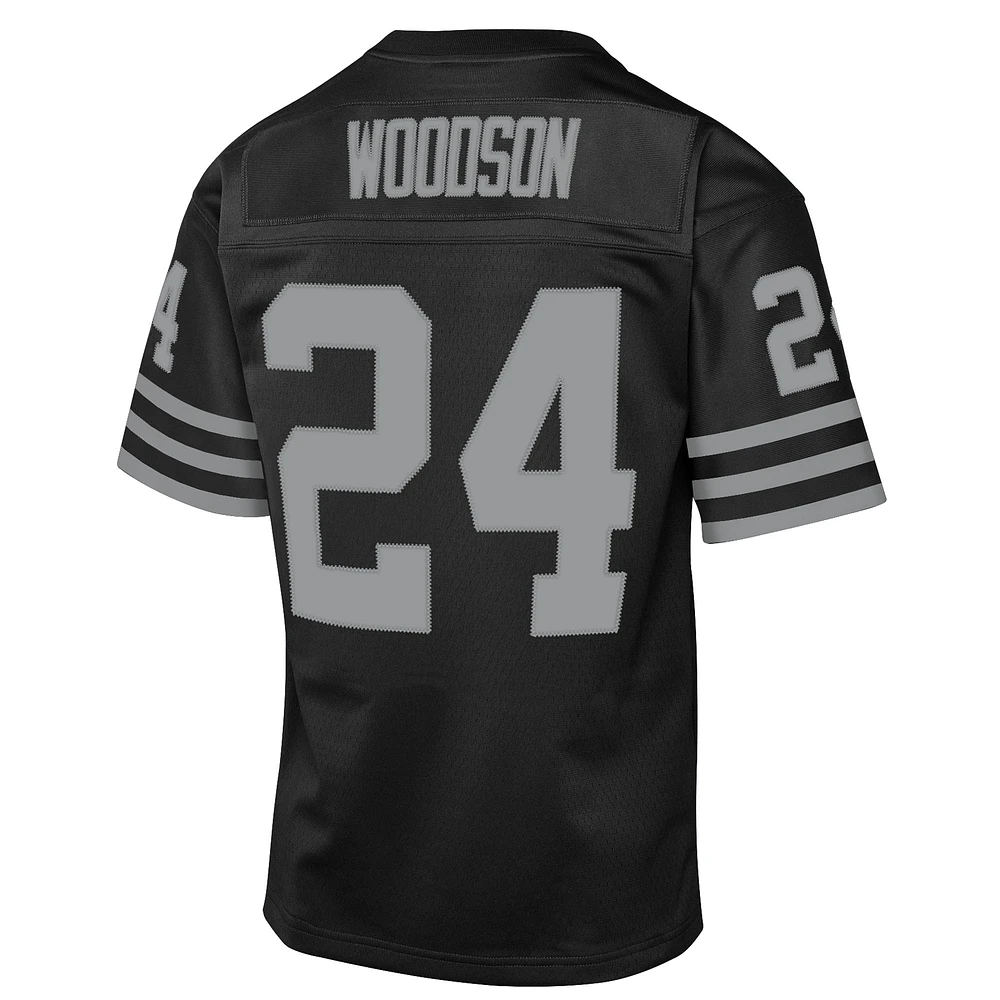 Youth Mitchell & Ness Charles Woodson Black Las Vegas Raiders 1998 Throwback Fashion Jersey
