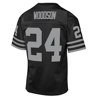 Youth Mitchell & Ness Charles Woodson Black Las Vegas Raiders 1998 Throwback Fashion Jersey