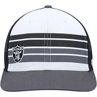 Youth '47 White/Charcoal Las Vegas Raiders Cove Trucker Snapback Hat