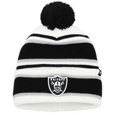 Youth '47 White Las Vegas Raiders Stripling Cuffed Knit Hat with Pom