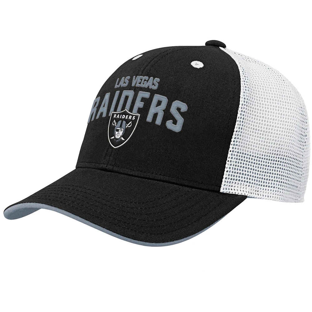 Casquette snapback noire Las Vegas Raiders Core Lockup pour jeune