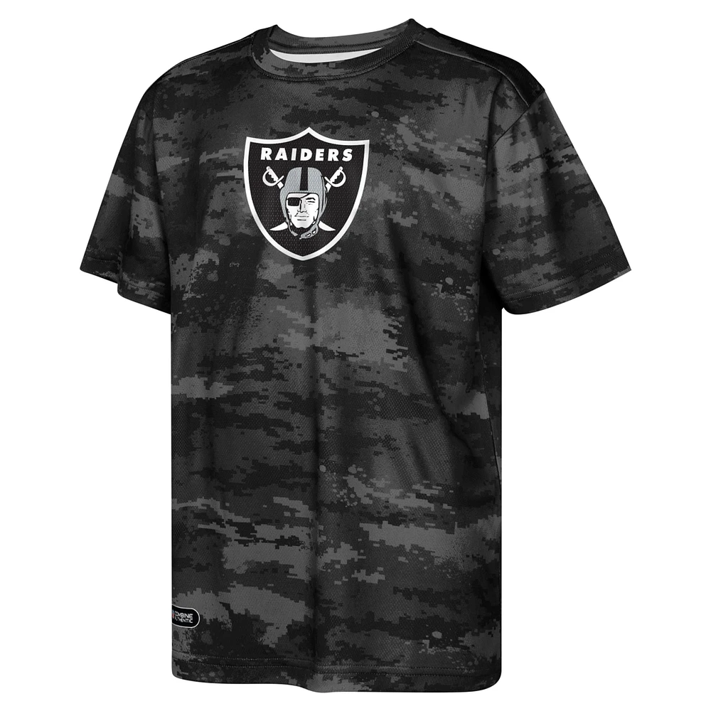 T-shirt noir pour jeunes Las Vegas Raiders Scrimmage