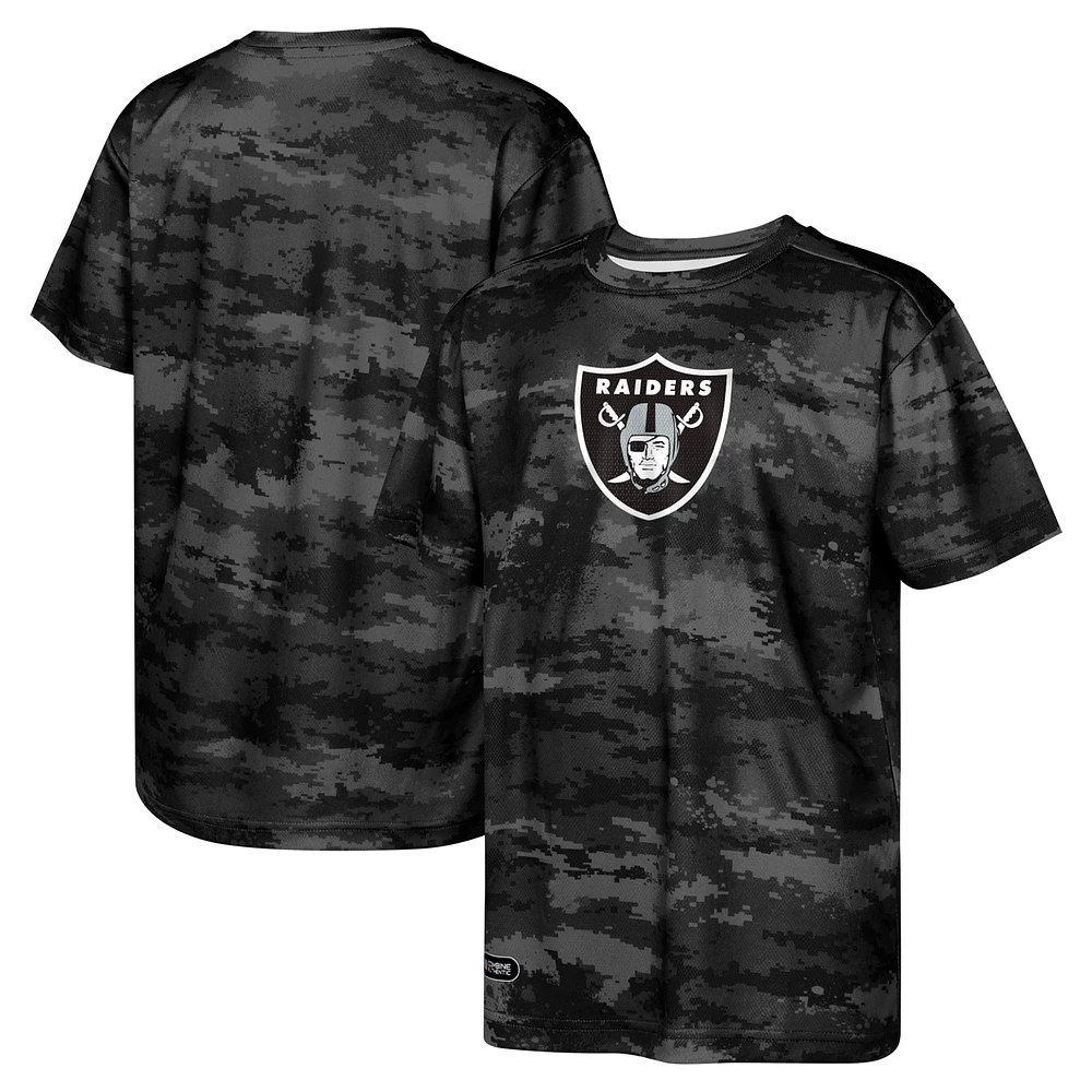 T-shirt noir pour jeunes des Raiders de Las Vegas Scrimmage