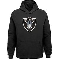 Sweat à capuche noir avec logo de l'équipe des Las Vegas Raiders pour jeunes