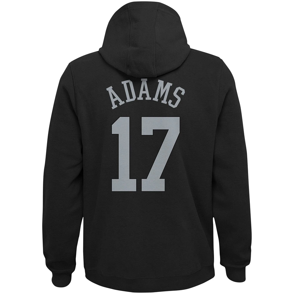 Youth Davante Adams Black Las Vegas Raiders Mainliner Player Name & Number Pullover Hoodie