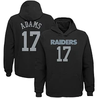 Youth Davante Adams Black Las Vegas Raiders Mainliner Player Name & Number Pullover Hoodie