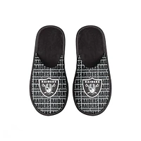 Youth FOCO Las Vegas Raiders Scuff Wordmark Slide Slippers