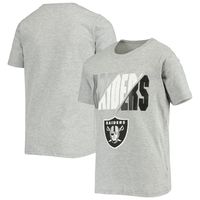 Youth Heathered Gray Las Vegas Raiders Mean Streak - T-Shirt