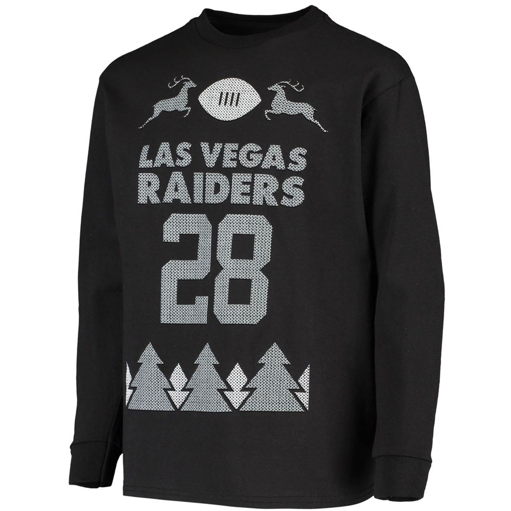 Outerstuff Kids' Youth Gray/black Las Vegas Raiders Fan Fave T