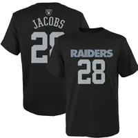 Men's Nike Josh Jacobs White Las Vegas Raiders Name & Number T-Shirt