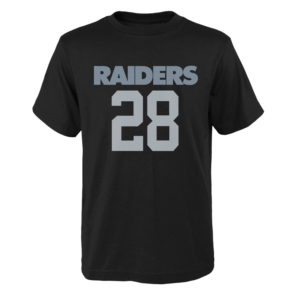 Outerstuff Youth Josh Jacobs Black Las Vegas Raiders Mainliner Player Name  & Number T-Shirt