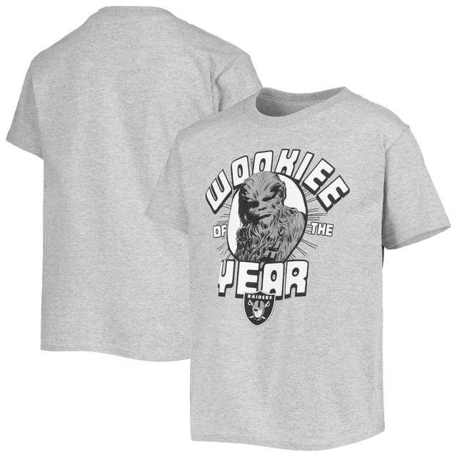 Youth Junk Food Heathered Gray Pittsburgh Steelers Star Wars Wookie of The Year T-Shirt Heather Gray