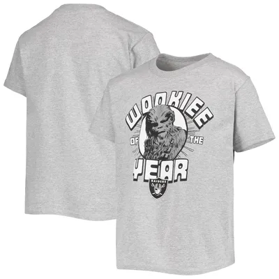 Youth Junk Food Heathered Gray Tampa Bay Buccaneers Star Wars Wookie Of The  Year T-Shirt