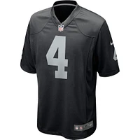 Maillot de jeu Nike noir Team Color Game pour jeunes Las Vegas Raiders Derek Carr