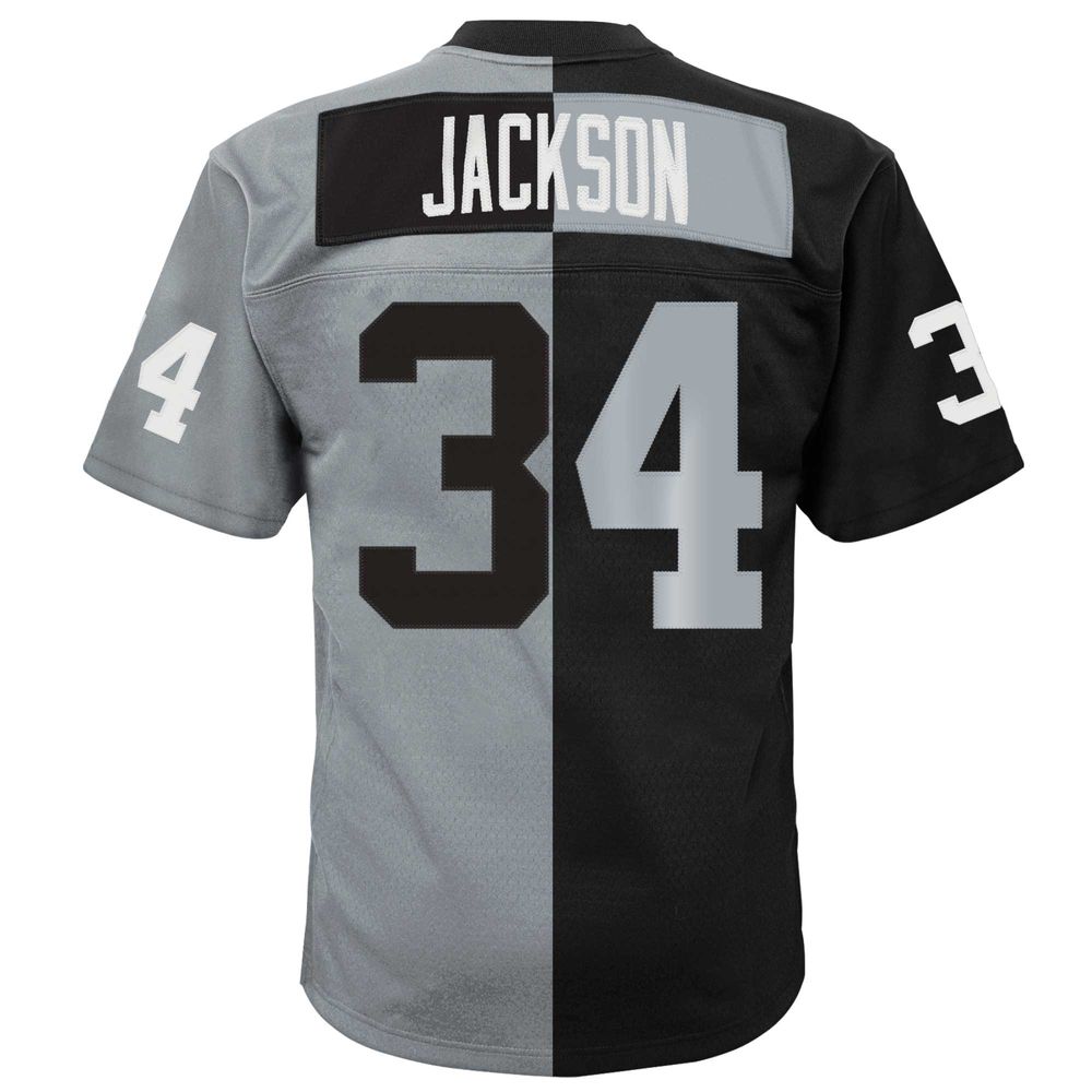 Youth Mitchell & Ness Bo Jackson Black/Silver Las Vegas Raiders Split Legacy Jersey