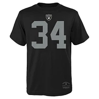 T-shirt noir avec nom et numéro de joueur rétro retraité Mitchell & Ness Bo Jackson des Las Vegas Raiders