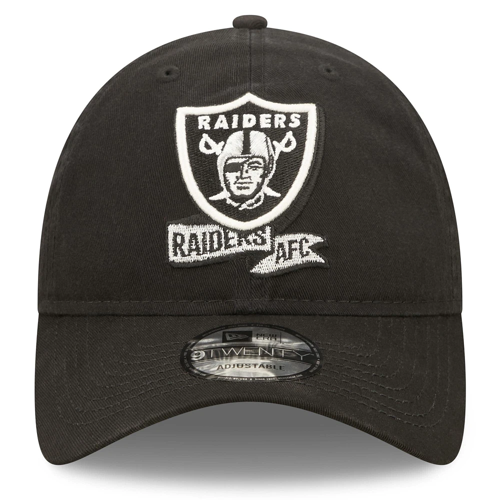 Youth New Era Black Las Vegas Raiders 2022 Sideline - 9TWENTY Adjustable Hat