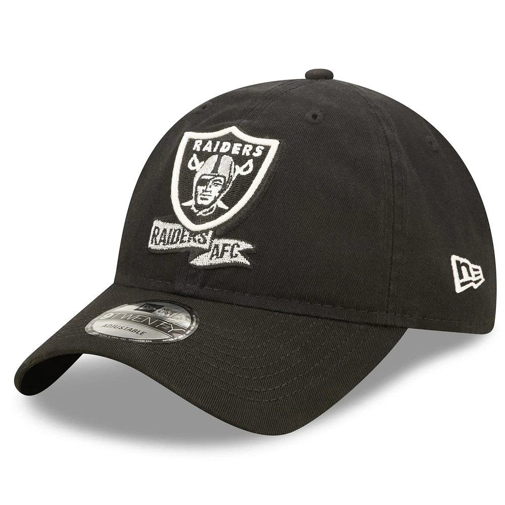 Youth New Era Black Las Vegas Raiders 2022 Sideline - 9TWENTY Adjustable Hat