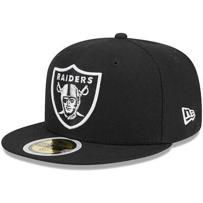 Youth New Era Black Las Vegas Raiders  Main 59FIFTY Fitted Hat