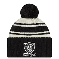 NWE RAID CRÈME BLAC 22 NFL SIDELINE Sport Junior EN MAILLE POM À REVERS. HATYTHNITE