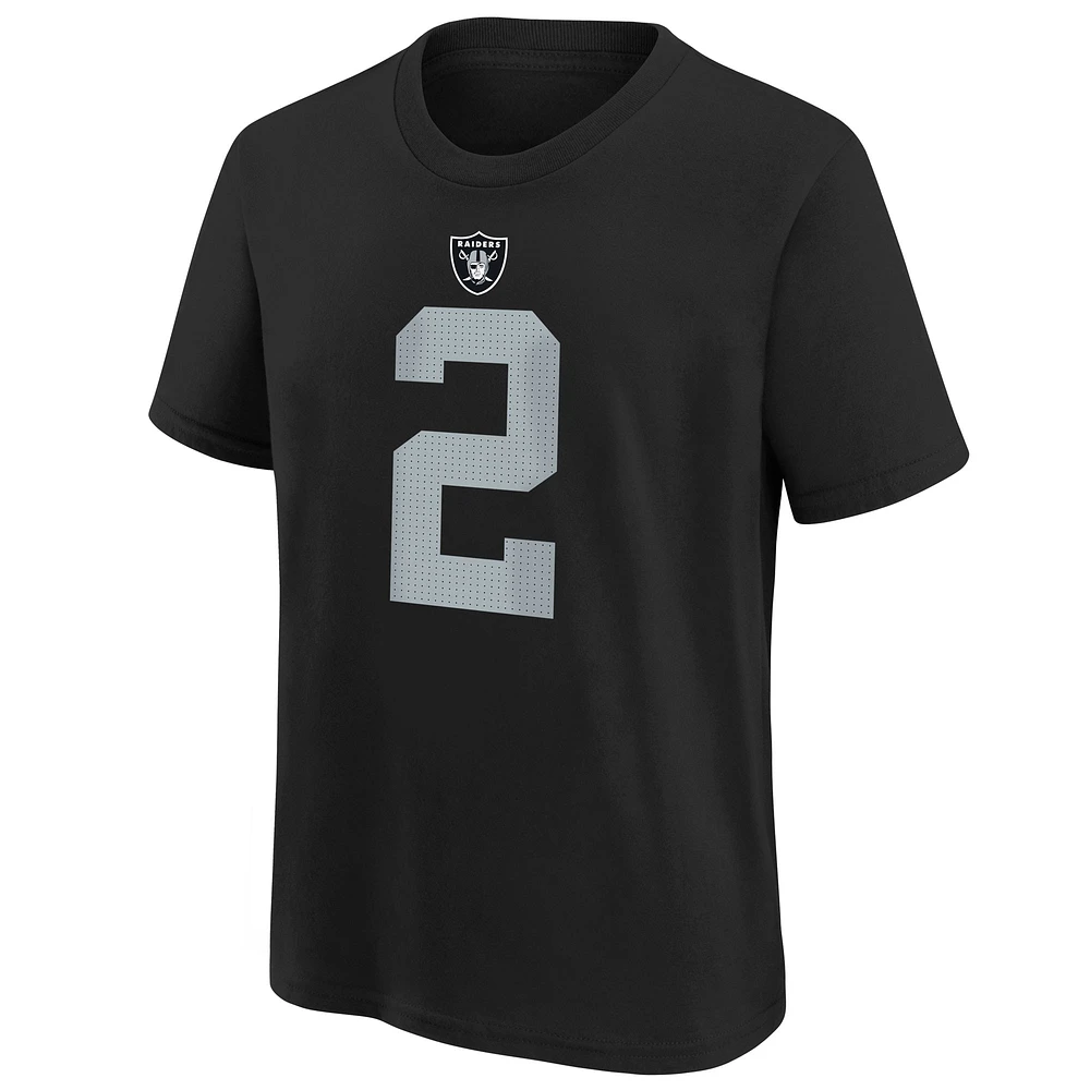 Youth Nike Ashton Jeanty Black Las Vegas Raiders 2025 NFL Draft First Round Pick Name & Number T-Shirt