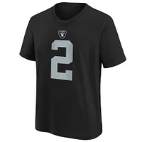 Youth Nike Ashton Jeanty Black Las Vegas Raiders 2025 NFL Draft First Round Pick Name & Number T-Shirt